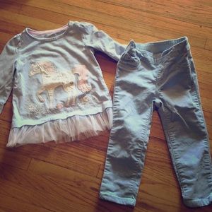 Baby blue infant winter outfit